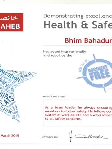 UAE Accident Free Award