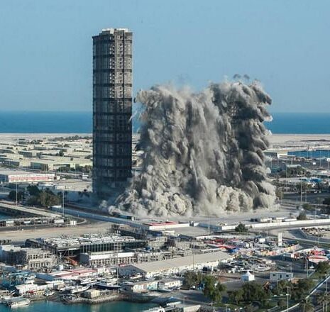 Mina Plaza Abu Dhabi Demolition gallery image 1